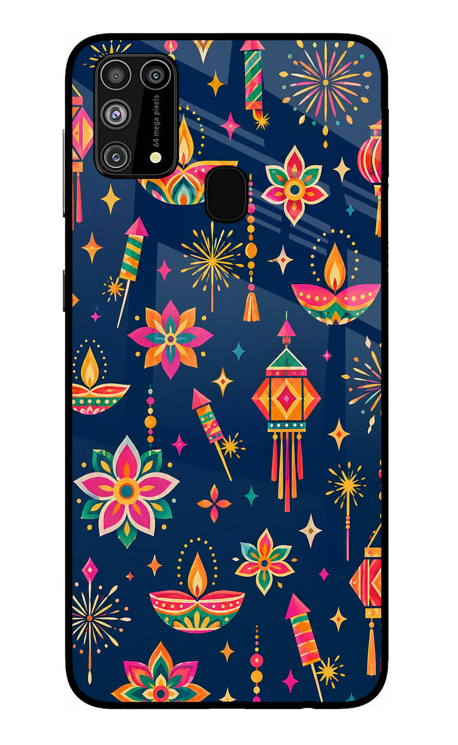 Festive Pop Samsung M31/F41 Back Cover, Glass case