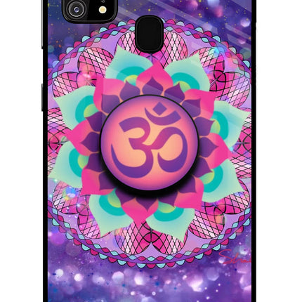 Om Purple Samsung M31/F41 Glass Case