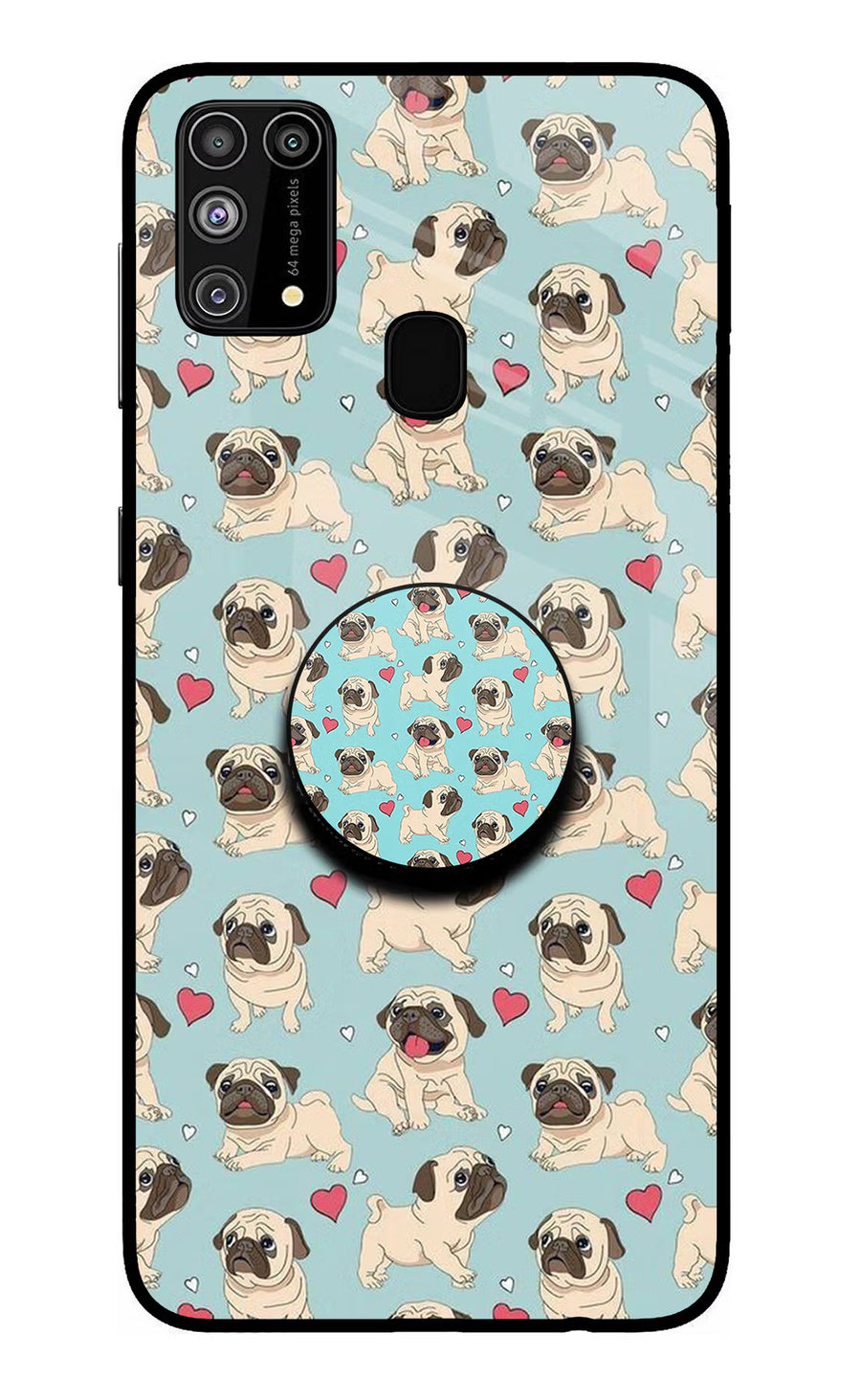 Pug Dog Samsung M31/F41 Pop Case, Glass case