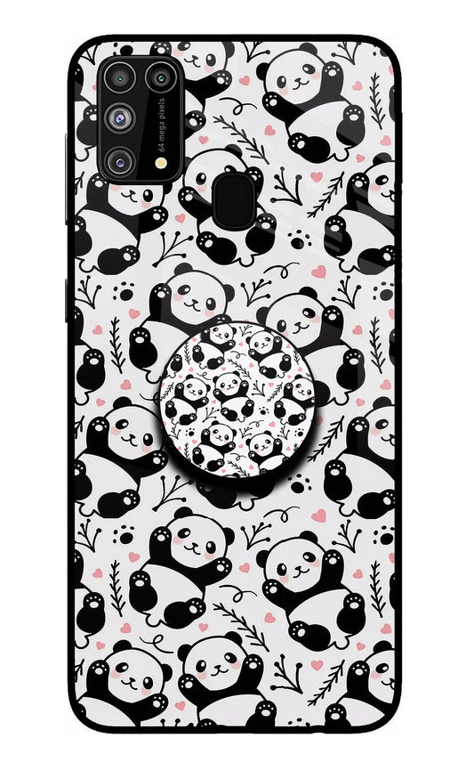 Cute Panda Samsung M31/F41 Glass Case