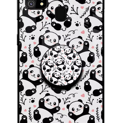 Cute Panda Samsung M31/F41 Glass Case