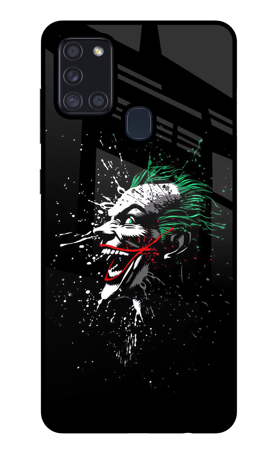 Joker Samsung A21s Glass Case Back Cover by Casekaro