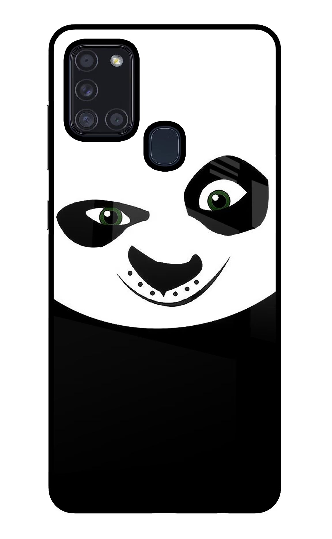 Panda Samsung A21s Glass Case Back Cover by Casekaro