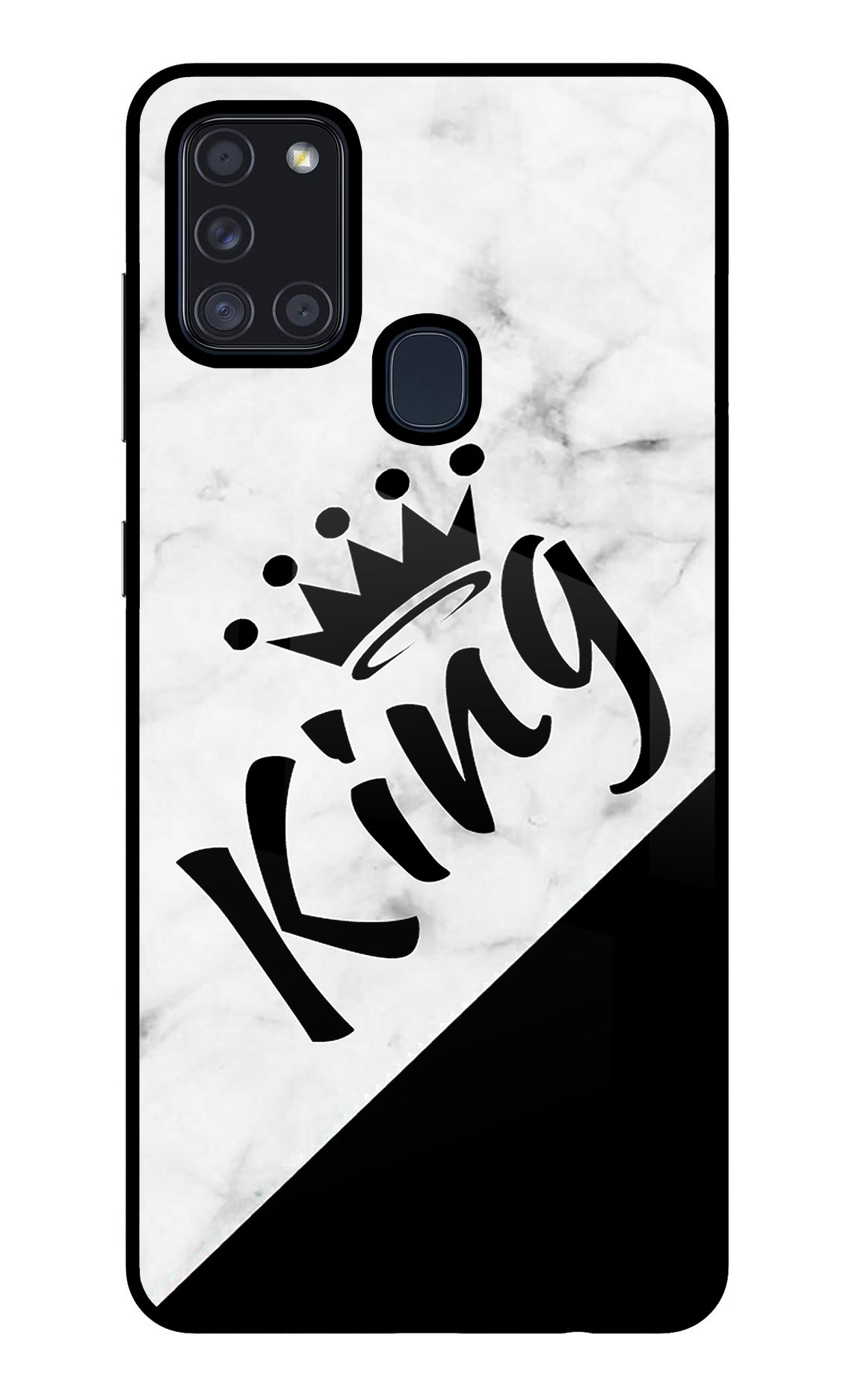 King Samsung A21s Glass Case