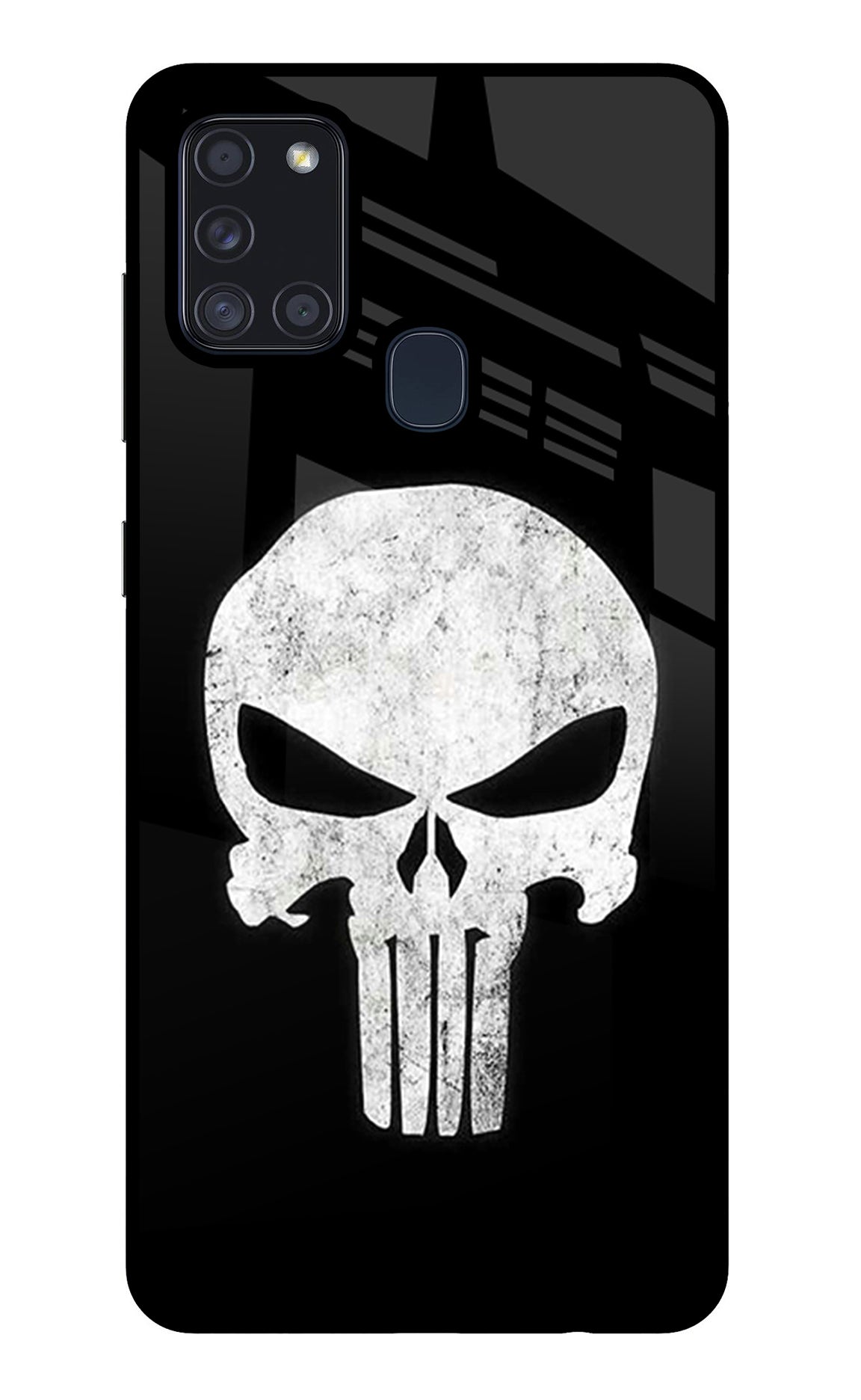 Punisher Skull Samsung A21s Glass Case