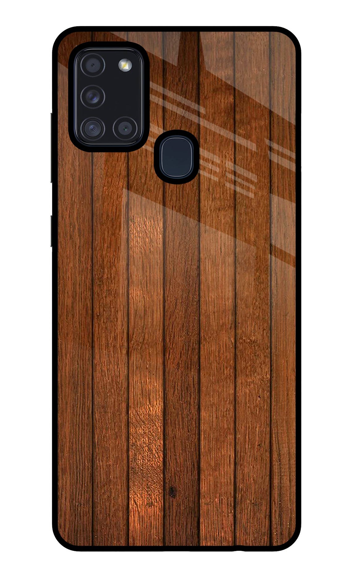 Wooden Artwork Bands Samsung A21s Back Cover