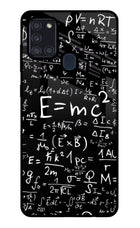 Physics Formula Samsung A21s Glass Case