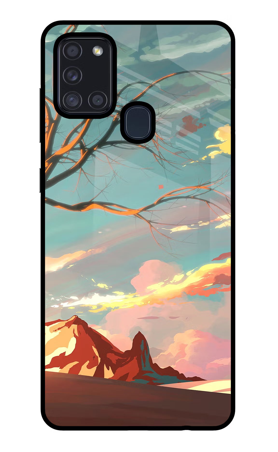 Scenery Samsung A21s Glass Case Back Cover by Casekaro