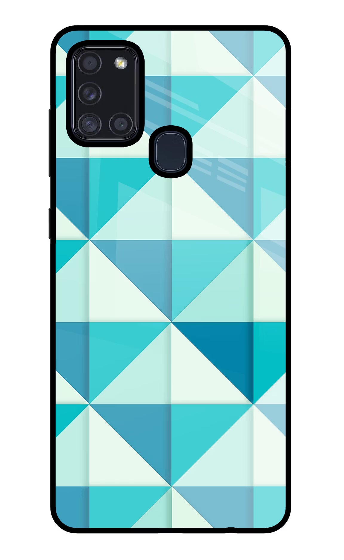 Abstract Samsung A21s Glass Case Back Cover by Casekaro
