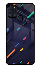 Abstract Design Samsung A21s Glass Case