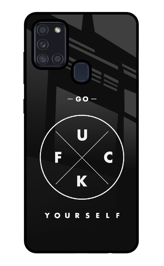 Go Fuck Yourself Samsung A21s Glass Case
