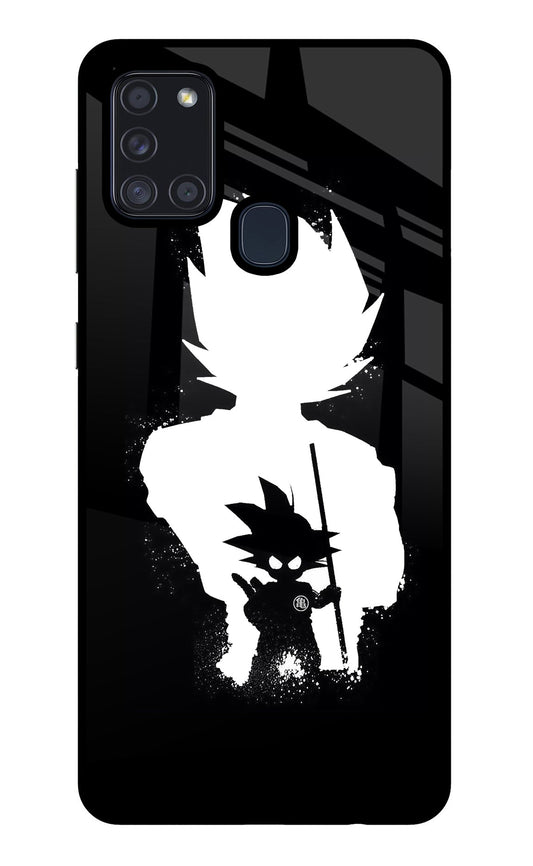 Goku Shadow Samsung A21s Glass Case