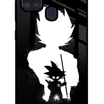 Goku Shadow Samsung A21s Glass Case