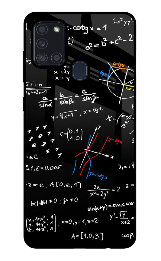 Mathematics Formula Samsung A21s Glass Case