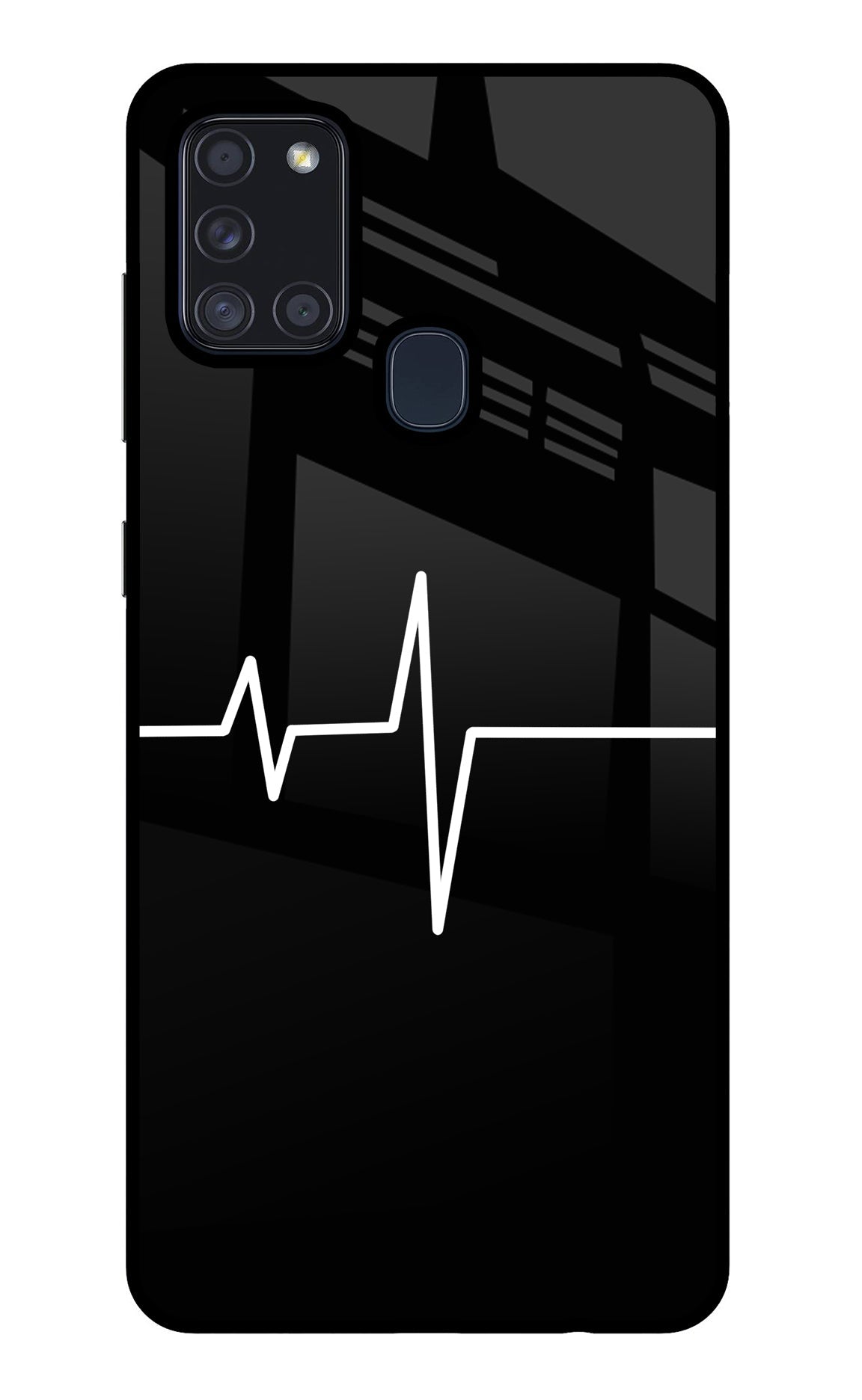 Heart Beats Samsung A21s Glass Case