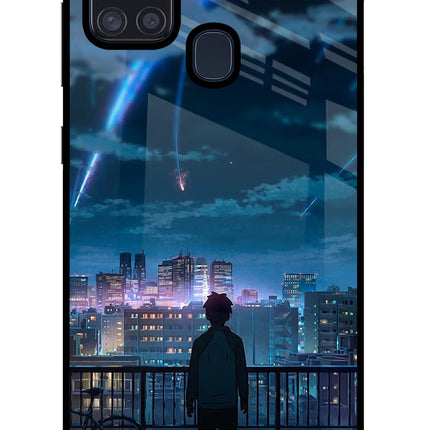 Anime Samsung A21s Glass Case Back Cover by Casekaro