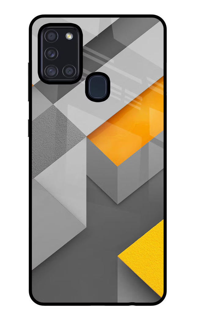 Abstract Samsung A21s Glass Case Back Cover by Casekaro