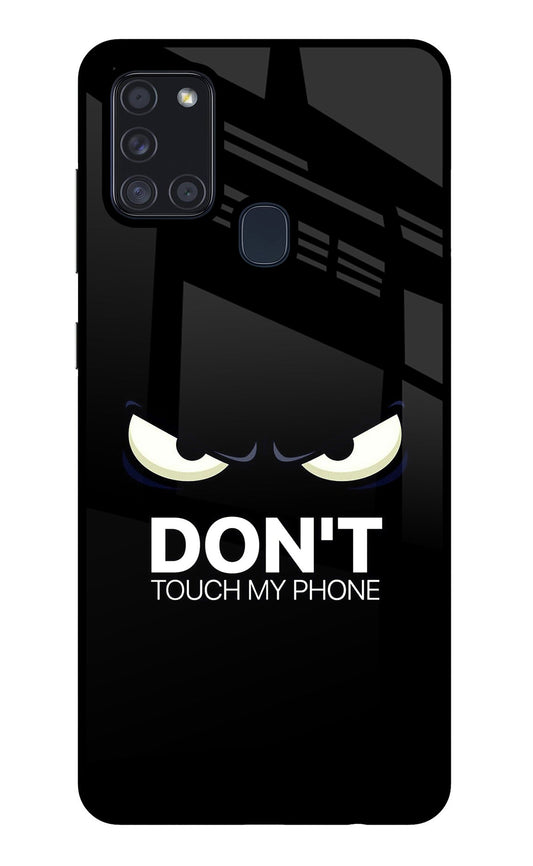 Don'T Touch My Phone Samsung A21s Glass Case