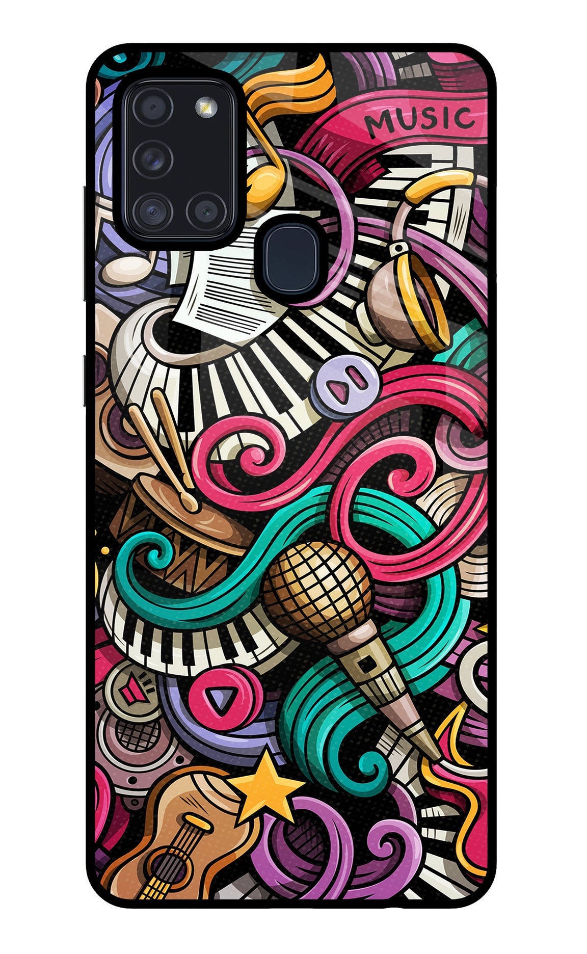 Music Abstract Samsung A21s Back Cover