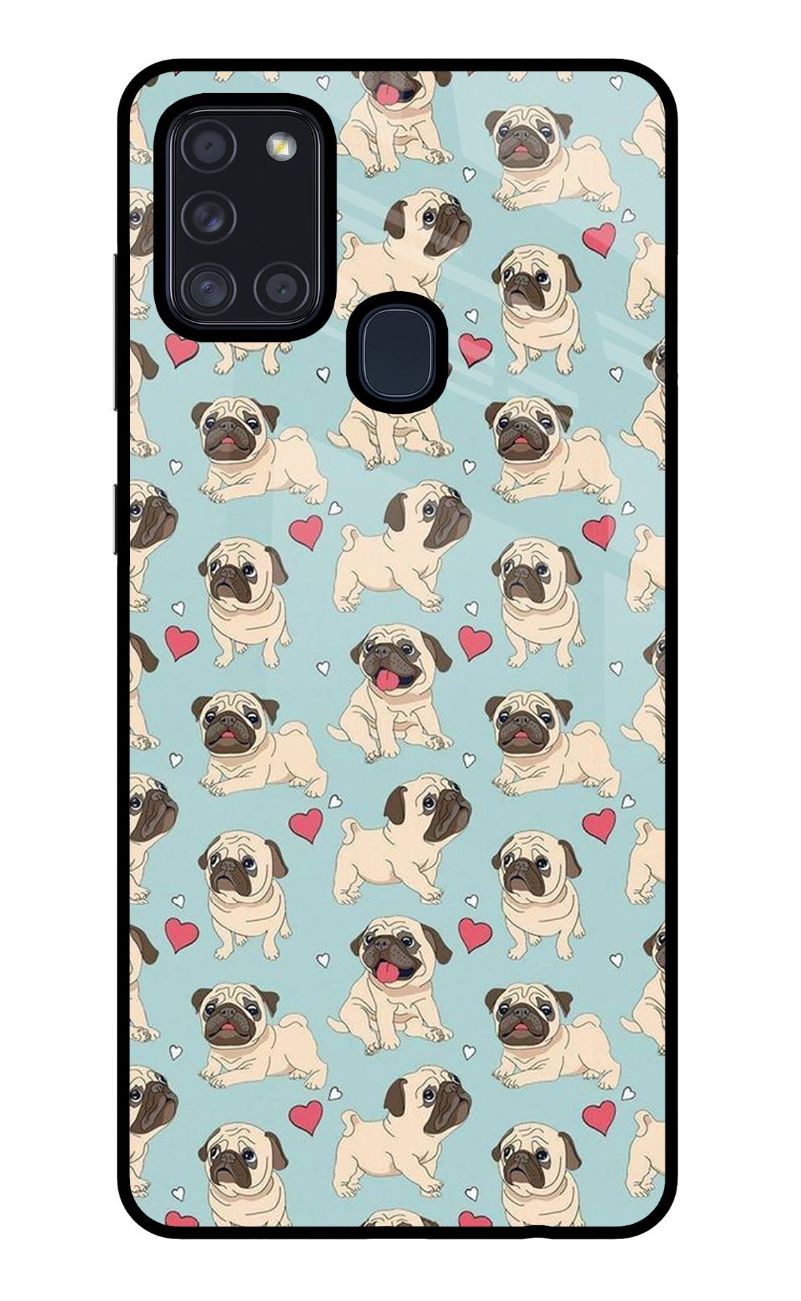 Pug Dog Samsung A21s Glass Case