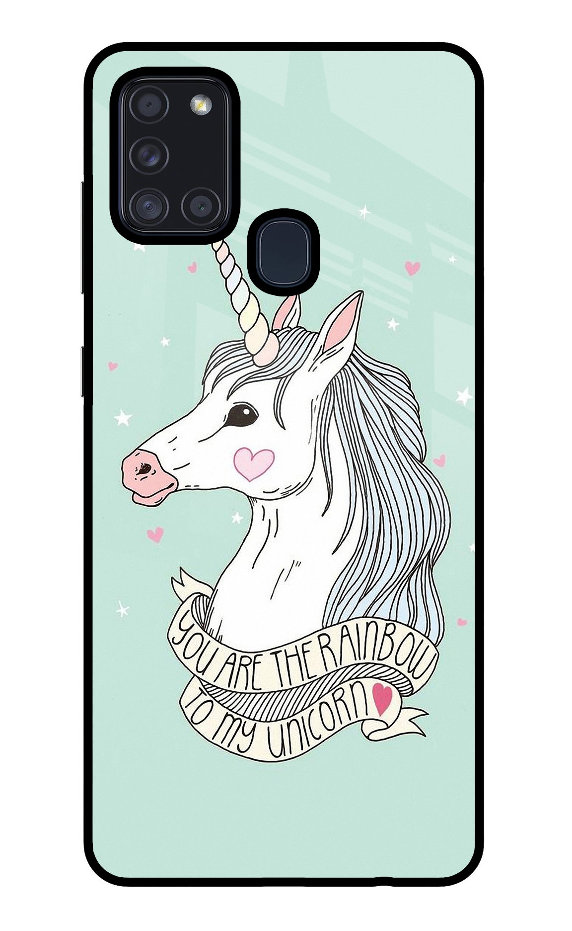 Unicorn Wallpaper Samsung A21s Glass Case