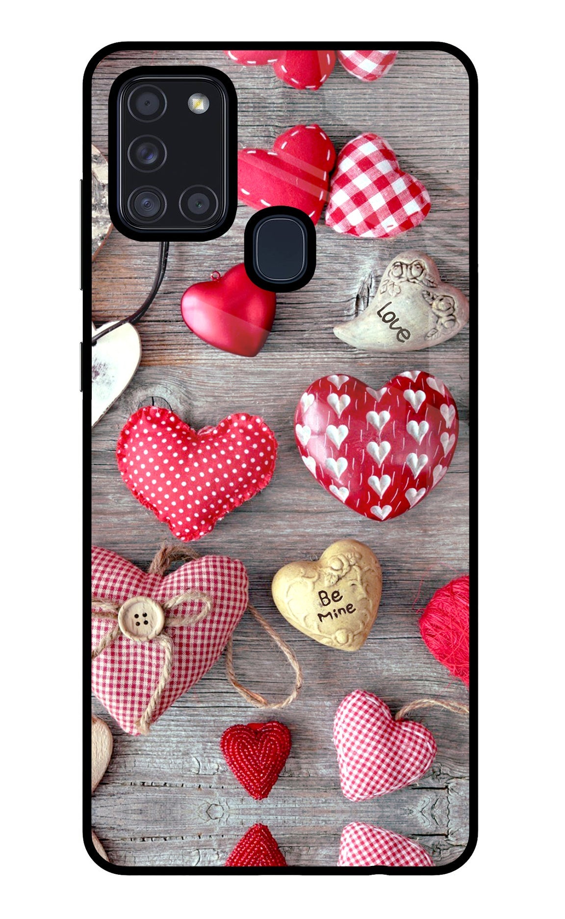 Love Wallpaper Samsung A21s Glass Case