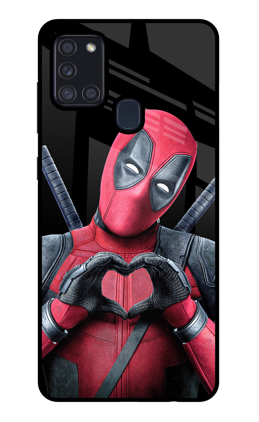 Deadpool Samsung A21s Back Cover, Glass case