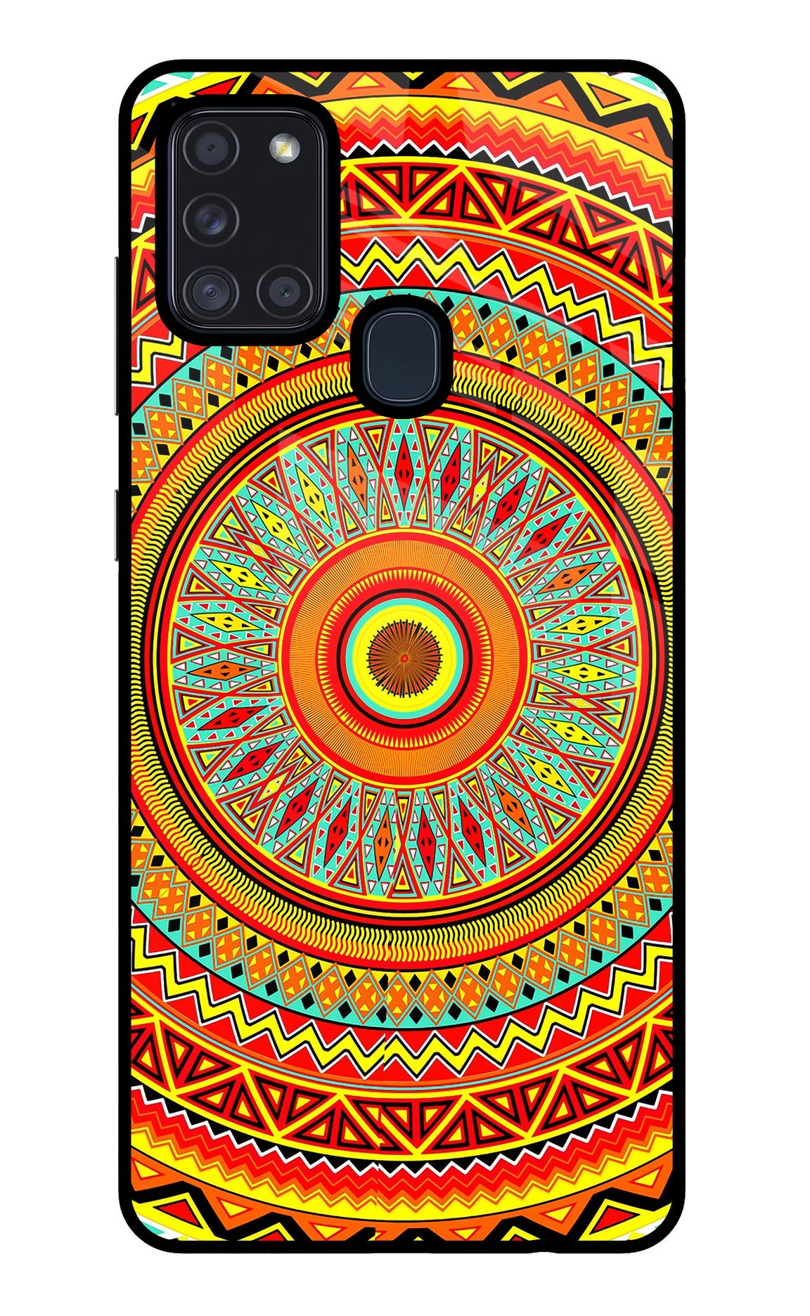 Mandala Pattern Samsung A21s Glass Case