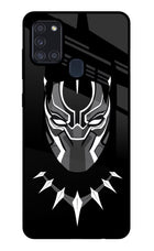 Black Panther Samsung A21s Glass Case