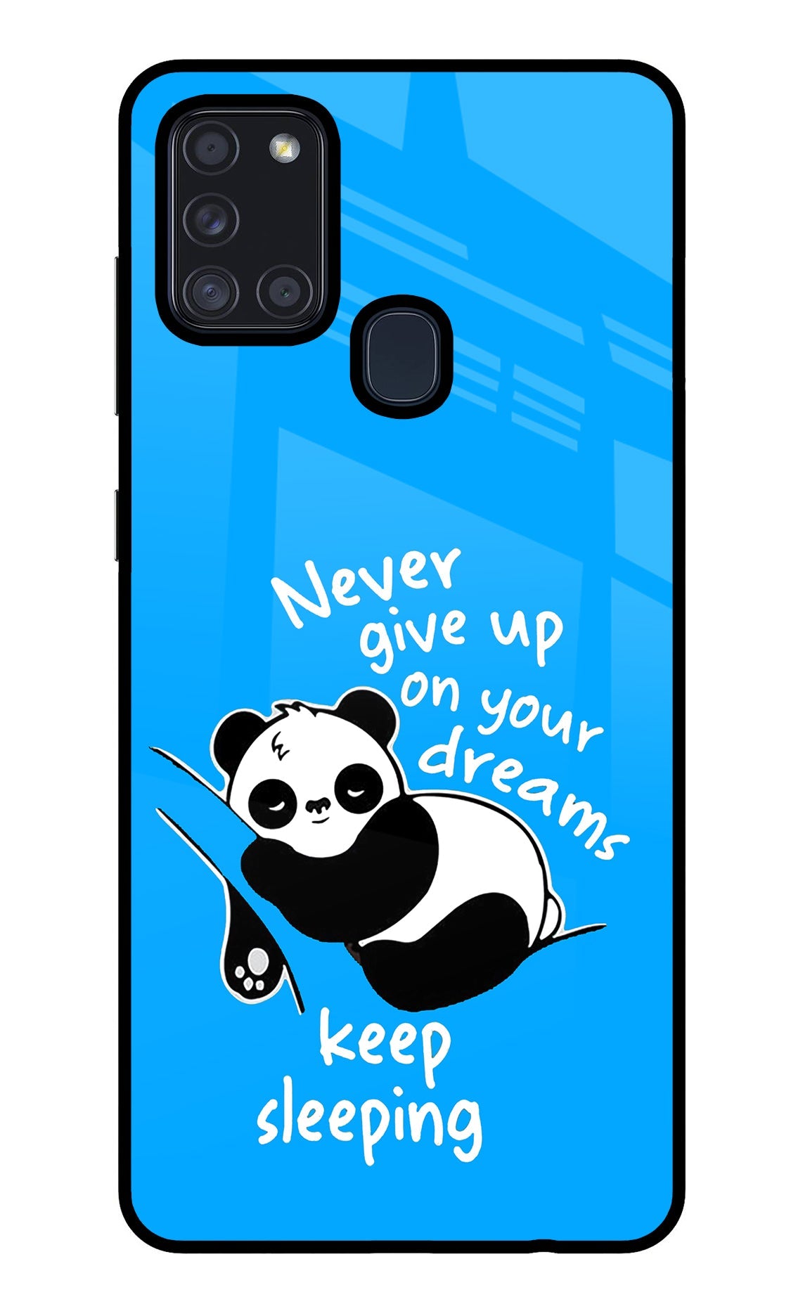 Keep Sleeping Samsung A21s Glass Case