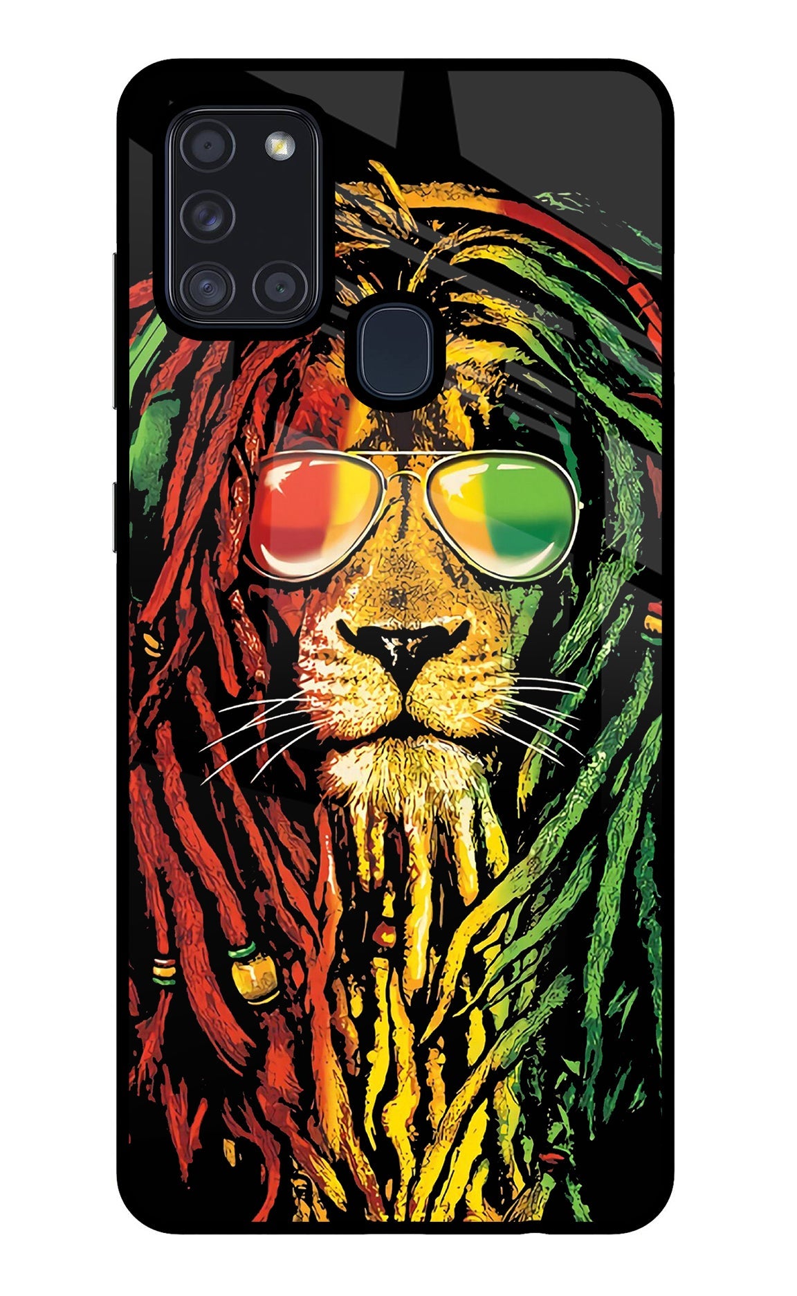 Rasta Lion Samsung A21s Glass Case