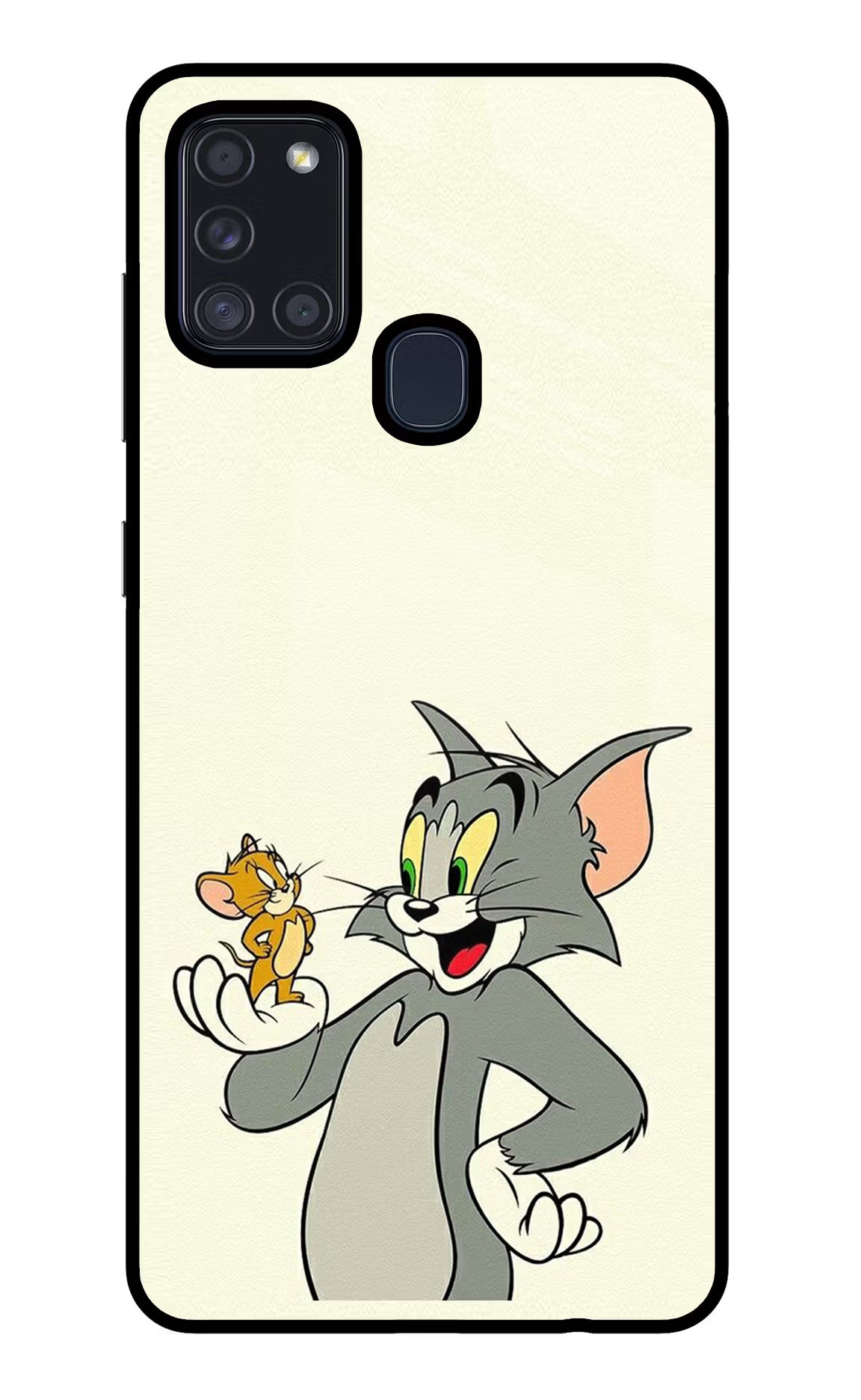 Tom & Jerry Samsung A21s Glass Case Back Cover by Casekaro