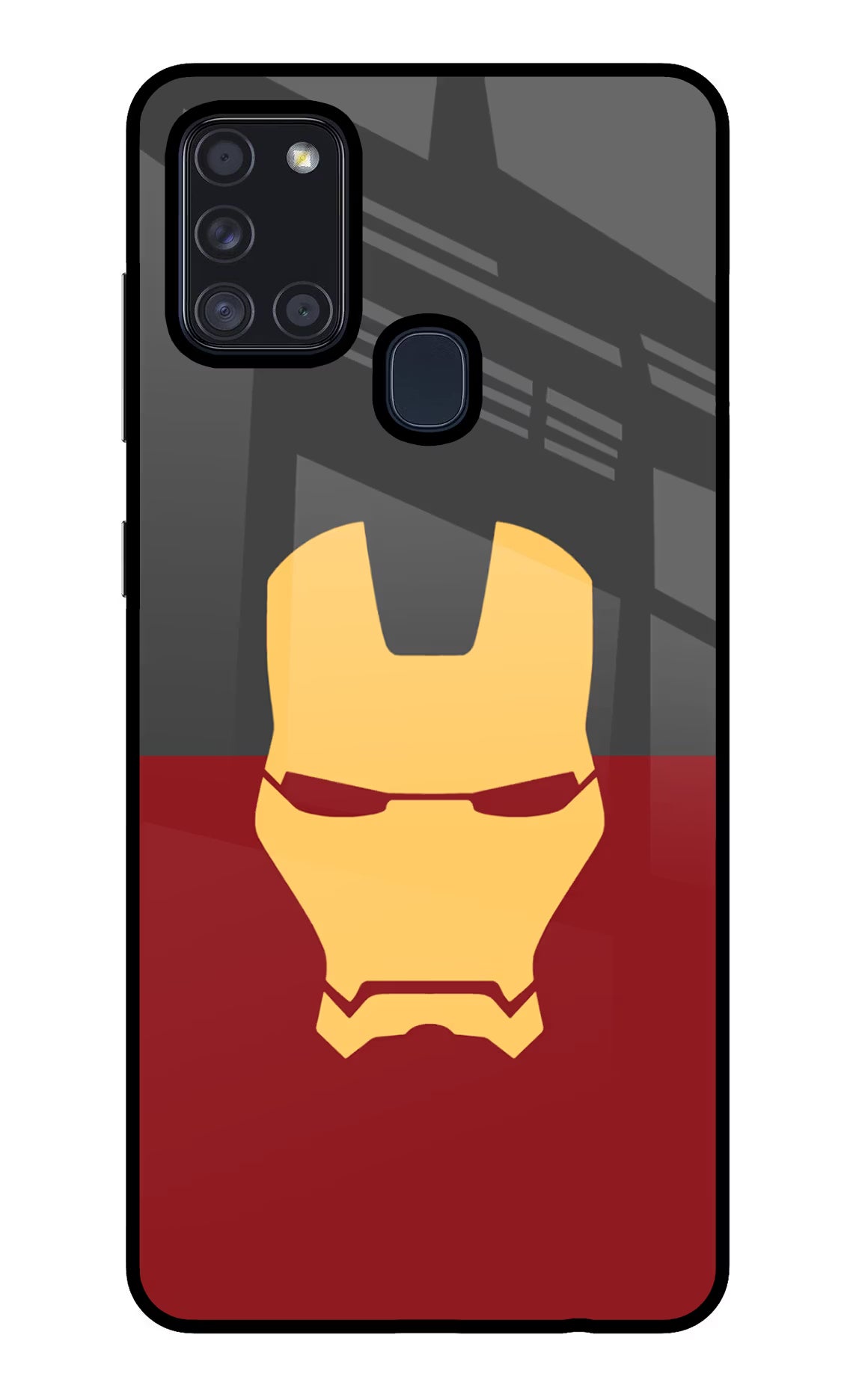 Ironman Samsung A21s Glass Case Back Cover by Casekaro