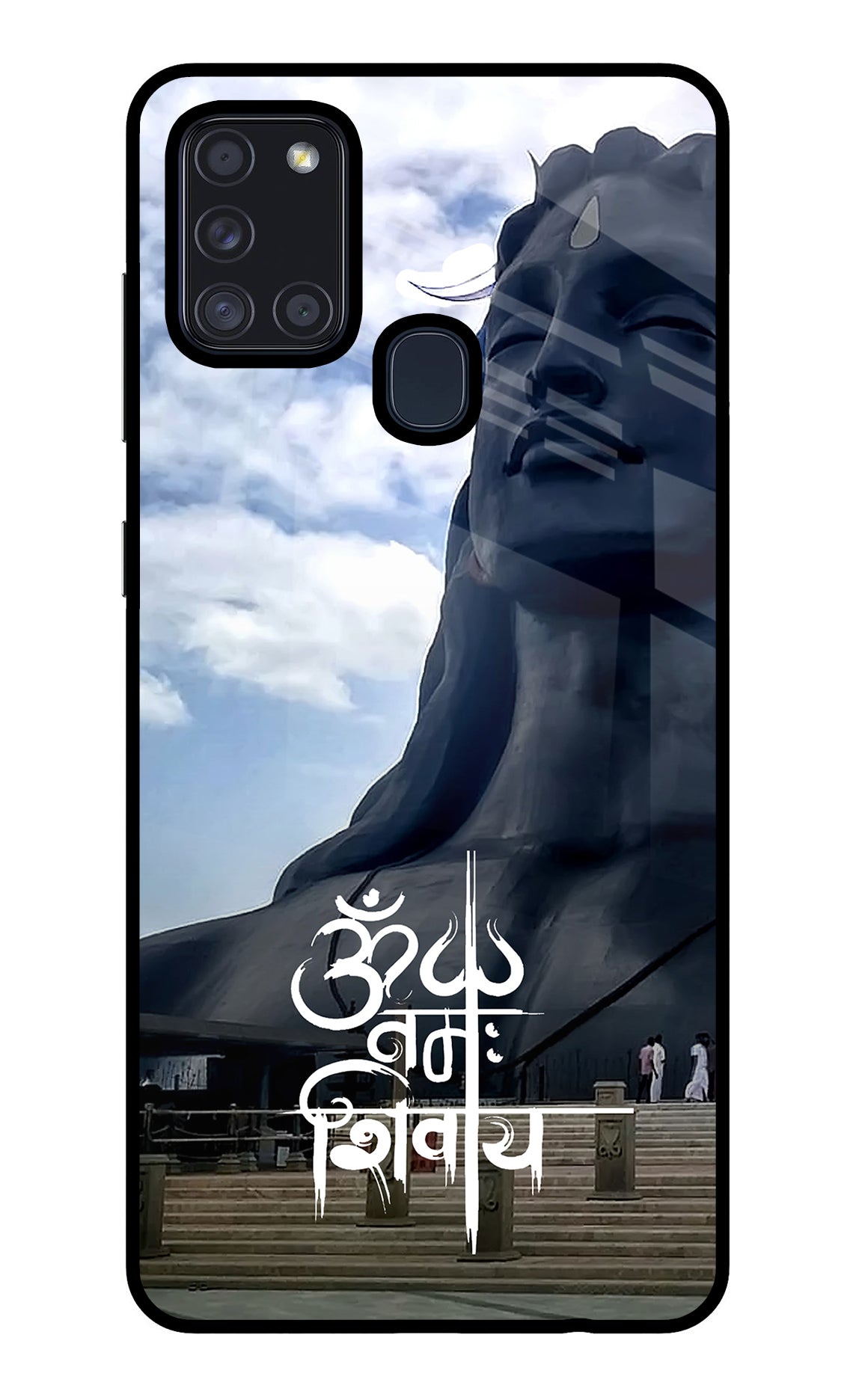 Om Namah Shivay Samsung A21s Glass Case