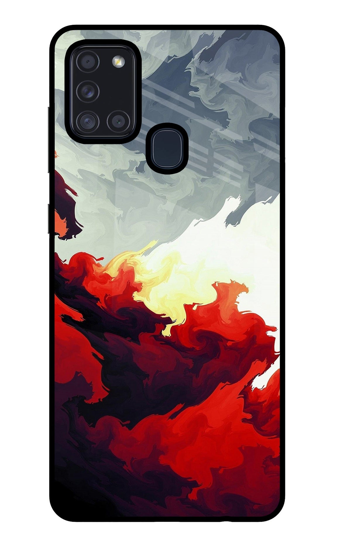 Fire Cloud Samsung A21s Back Cover