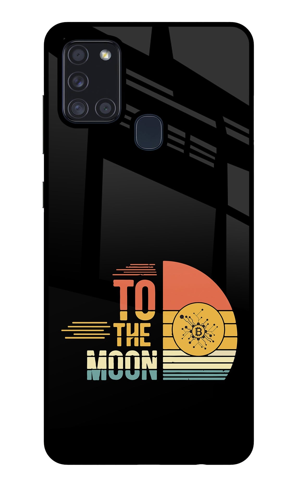 To the Moon Samsung A21s Glass Case