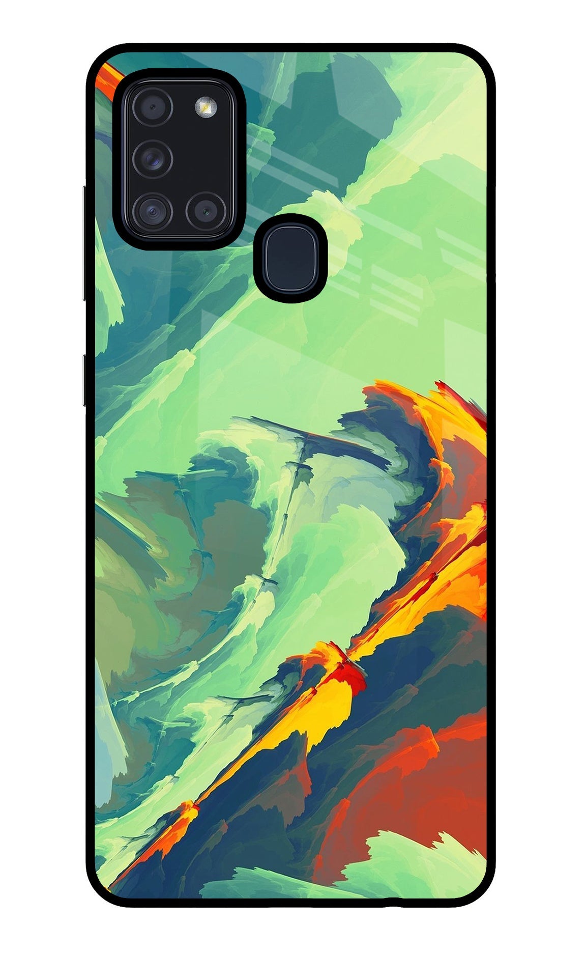 Paint Art Samsung A21s Glass Case