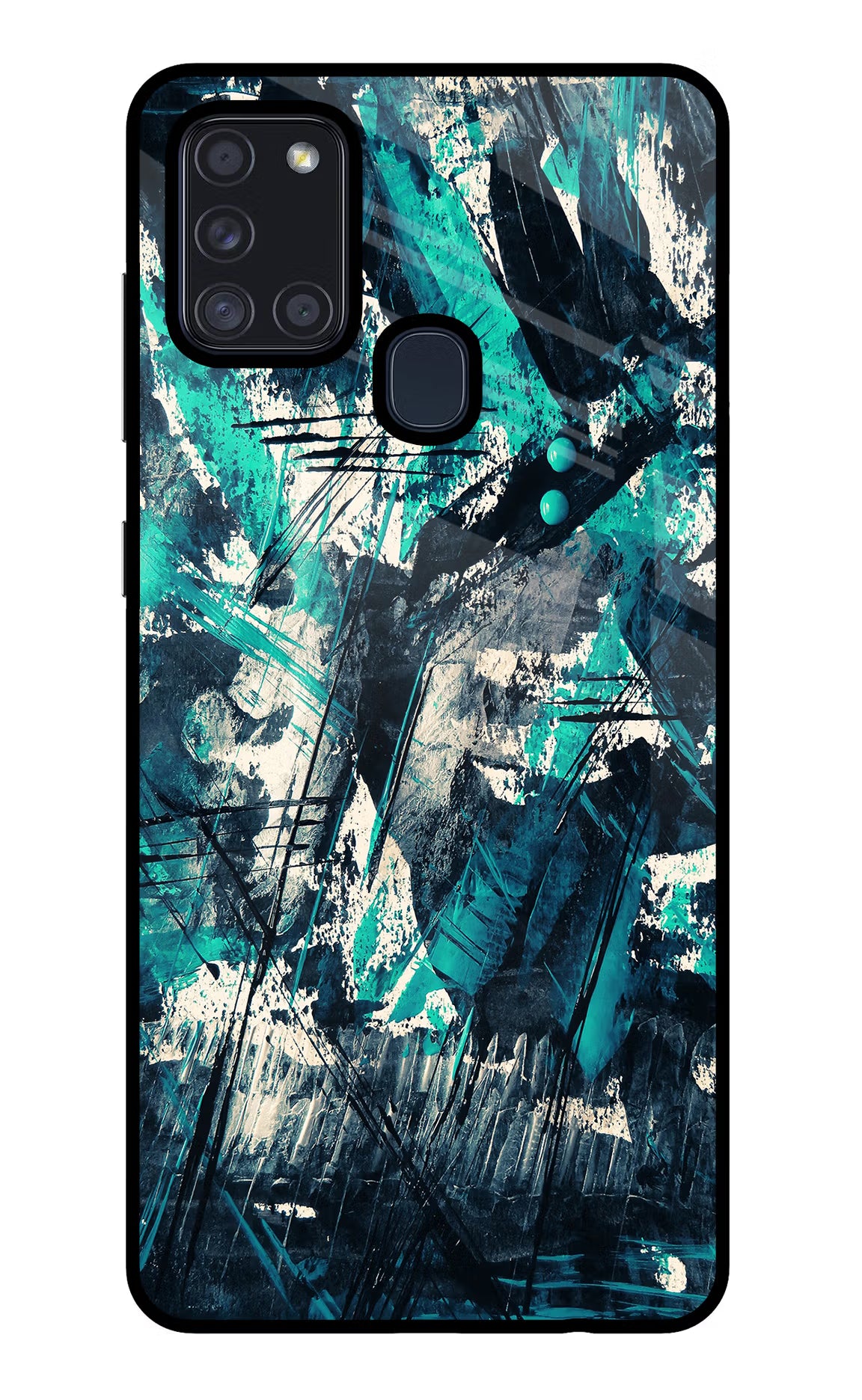 Artwork Samsung A21s Glass Case Back Cover by Casekaro