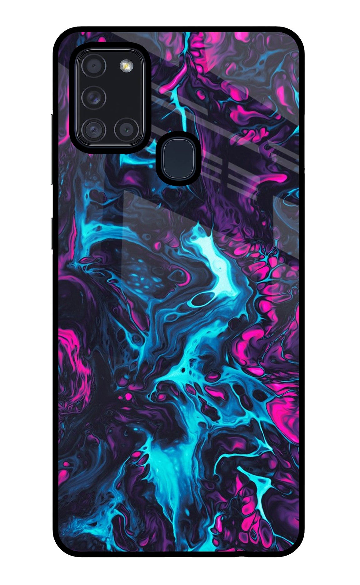 Abstract Samsung A21s Glass Case