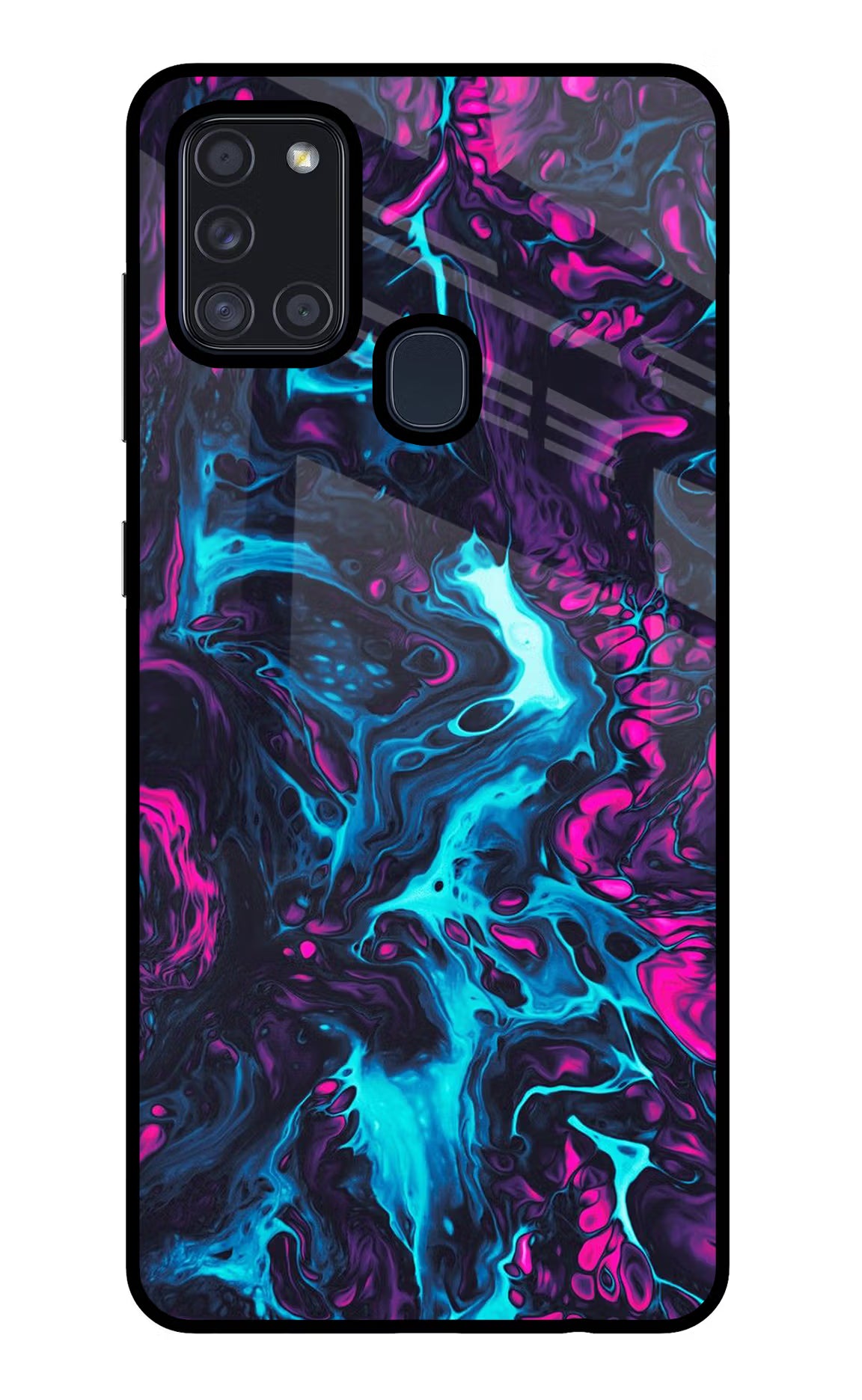 Abstract Samsung A21s Glass Case Back Cover by Casekaro