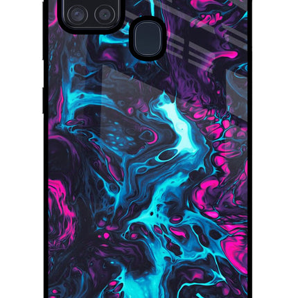 Abstract Samsung A21s Glass Case