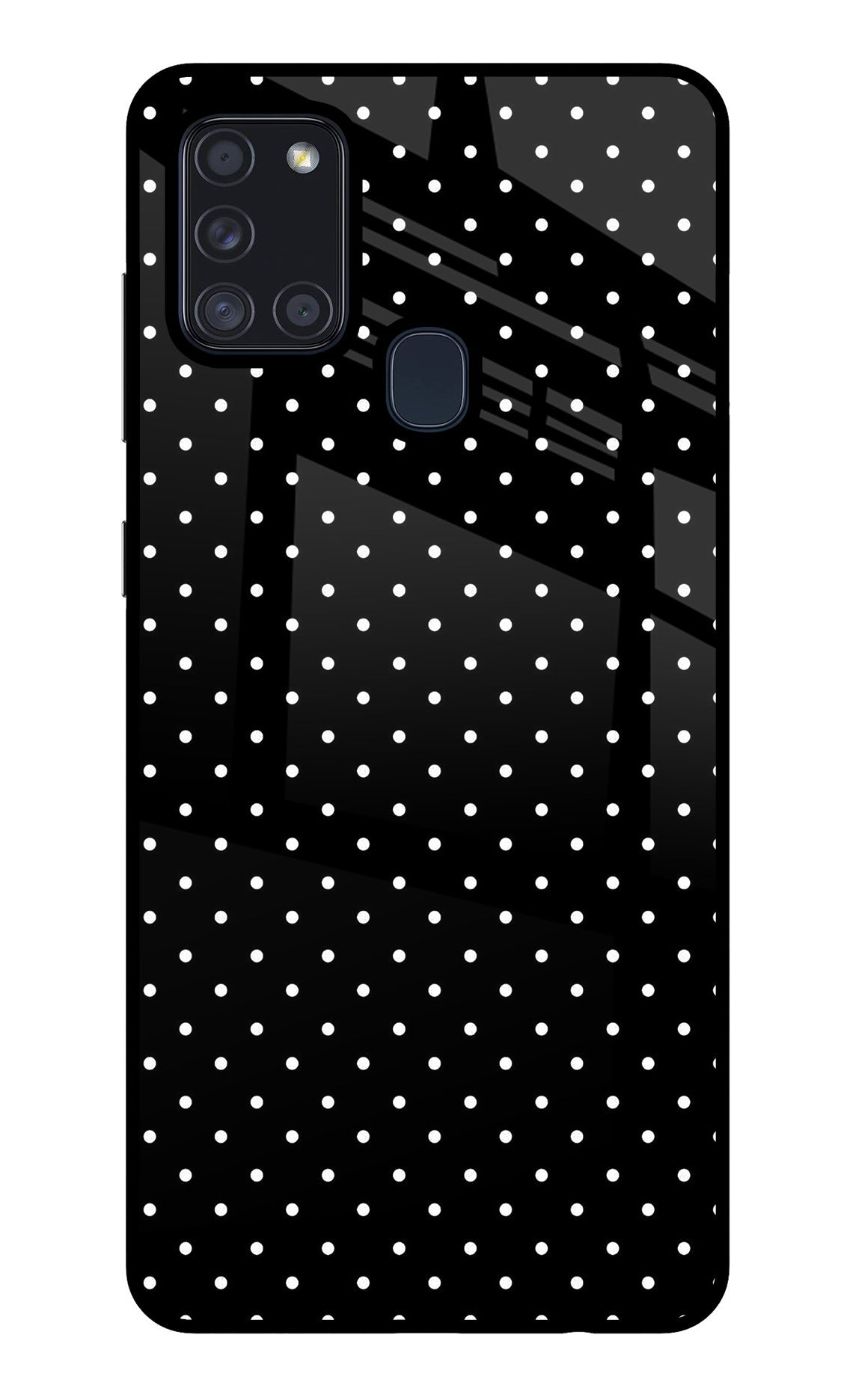 White Dots Samsung A21s Back Cover