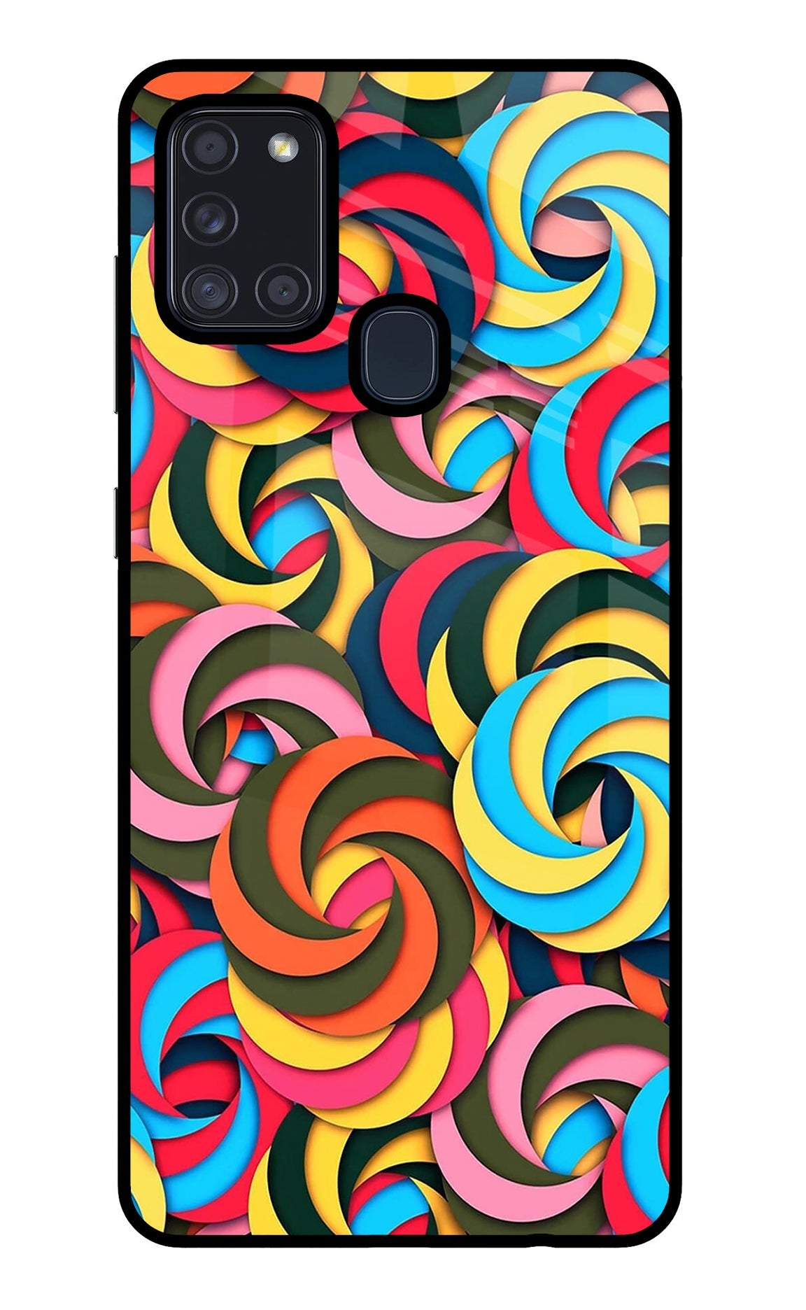 Spiral Pattern Samsung A21s Back Cover