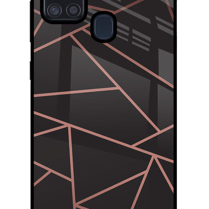 Geometric Pattern Samsung A21s Glass Case