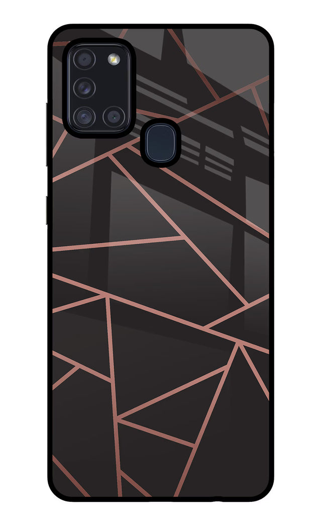 Geometric Pattern Samsung A21s Glass Case