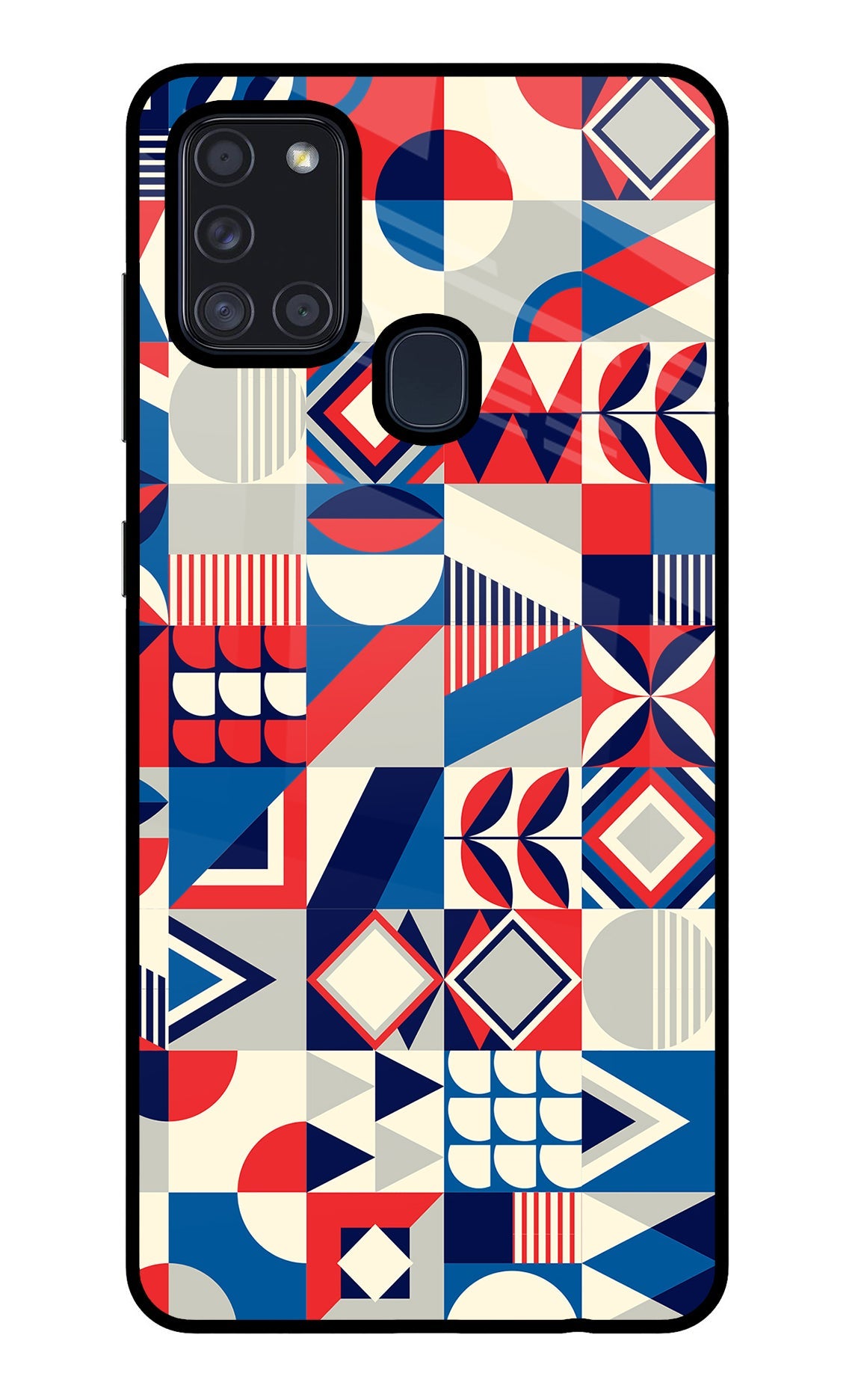 Colorful Pattern Samsung A21s Glass Case