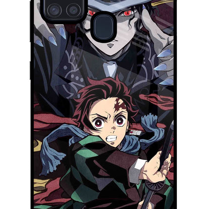 Demon Slayer Samsung A21s Glass Case