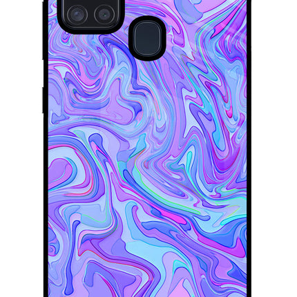 Glitter Samsung A21s Glass Case