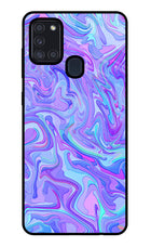 Glitter Samsung A21s Glass Case