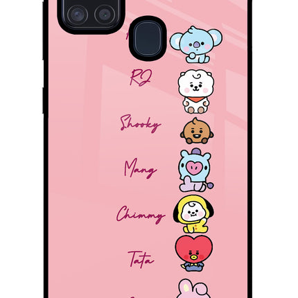 BTS names Samsung A21s Glass Case
